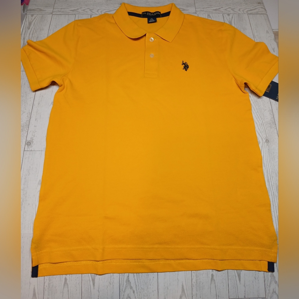 U.S. Polo Assn. Boys XL (14-16) Polo Shirt - Mustard Yellow - NWT